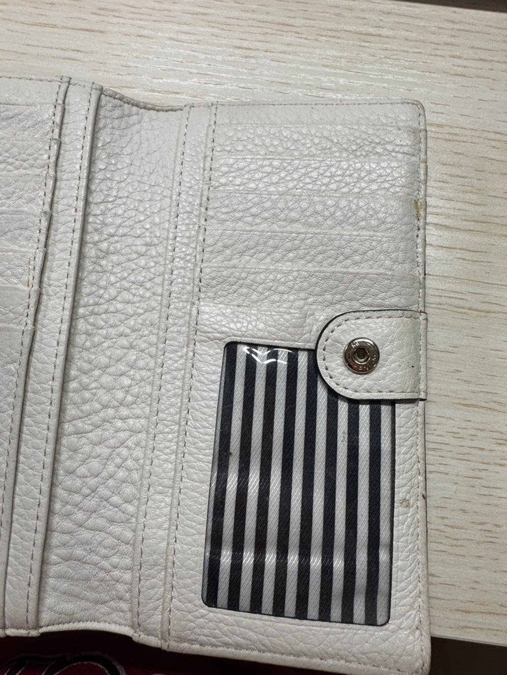 kate spade blue leather bow continental wallet with cream accent - Picture 5 of 6